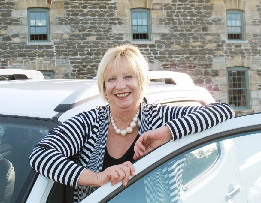 Sandy and Car 2.JPG